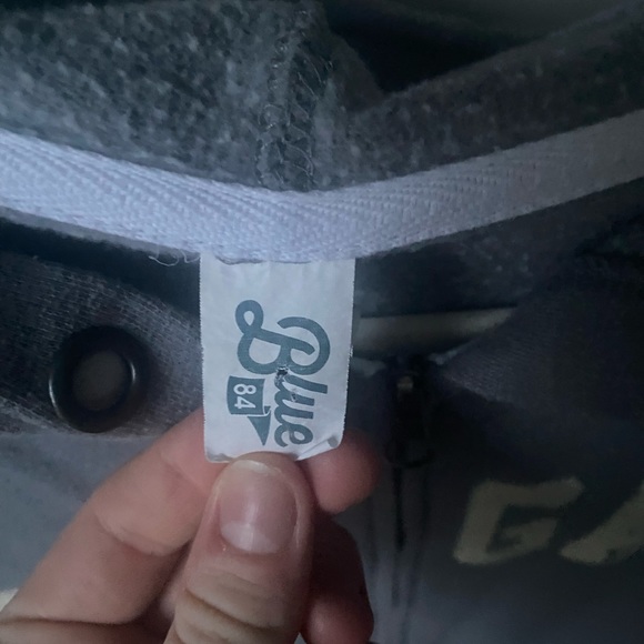 Blue 84 grey MARGATE zip up sweatshirt - Picture 5 of 5